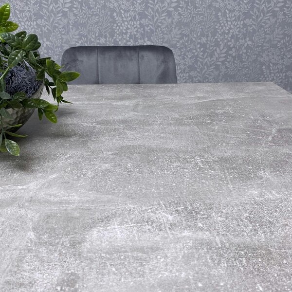 Kosy Koala Grey Dining Table with Hairpin Legs, Bench & 4 Grey Velvet Chairs Set for Kitchen & Dining Room