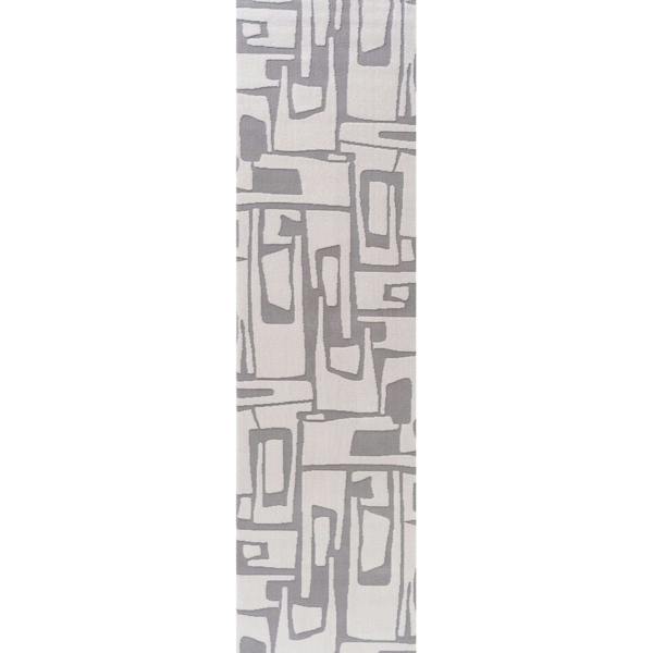 Rectangular mat with abstract geometric pattern on a white background