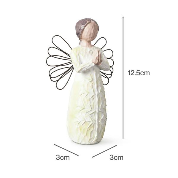 Levede Resin Thank You Gift Figurines Willow-Inspired White For Shelf Decor