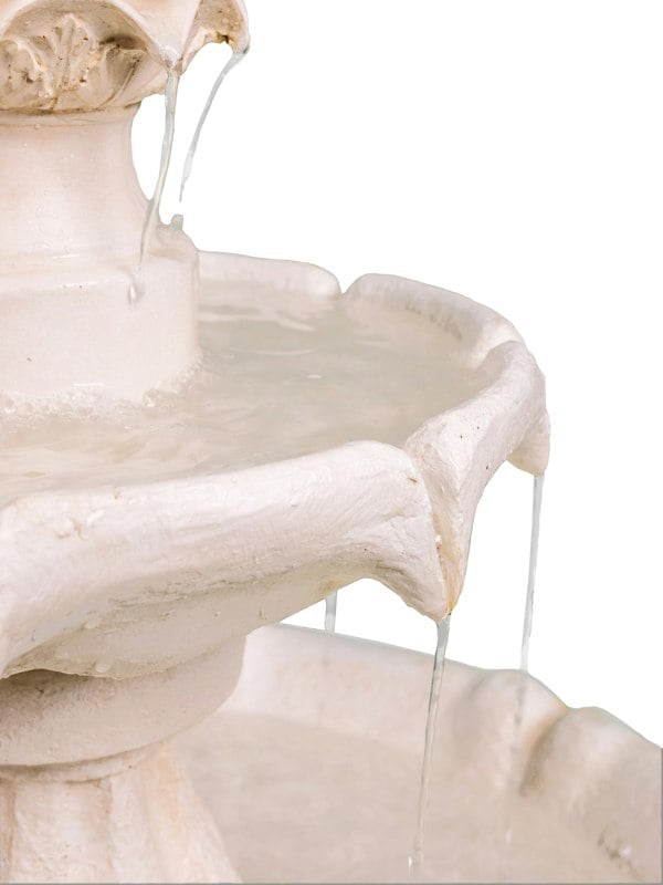 MDA Designs Aruna Elegant 3-Tier Outdoor Water Fountain Self-Contained Stunning Garden Feature with Cascading Waterfall