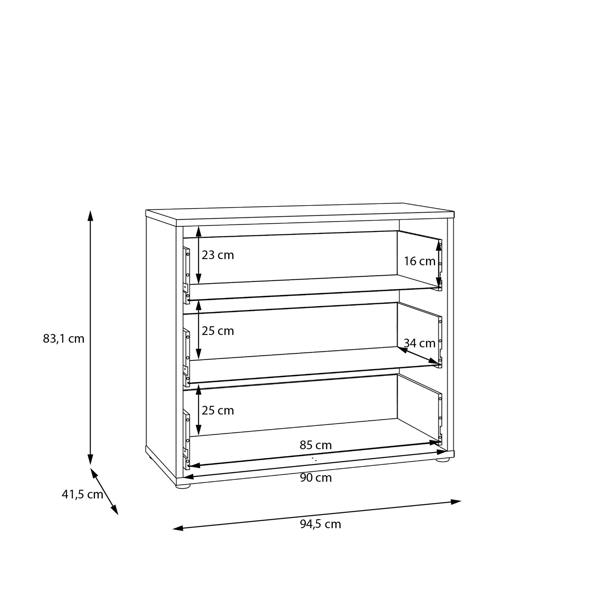 Furniture To Go Alice Springs 3 Drawer Chest with Push-to-Open Drawers in Butter Yellow