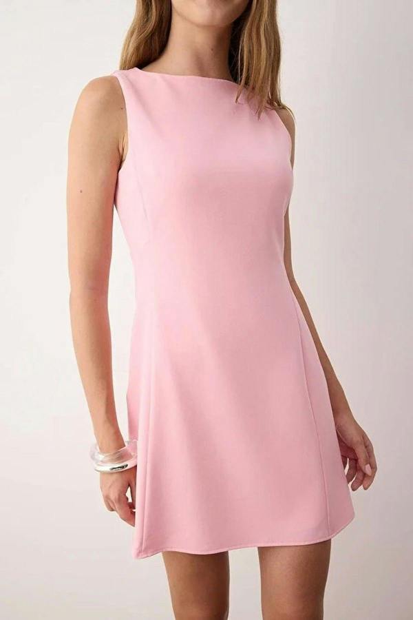 WOVCOR A-Line Mini Woven Dress
