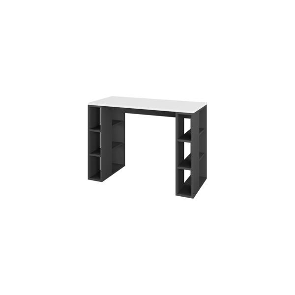 Decortie Modern Colmar 106cm Working Desk Particleboard 3 Open Shelves Wall Fix H75xW106cm