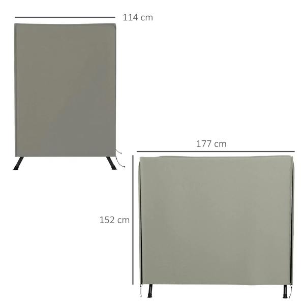 Light grey swing chair protective cover, 152 x 177 cm size shown