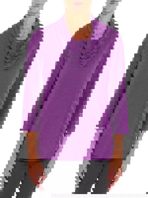 PennyPlain Cowl Neck Top- Amethyst