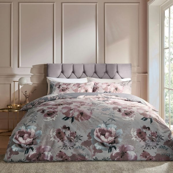 Catherine Lansfield Dramatic Floral Reversible Duvet Cover Set