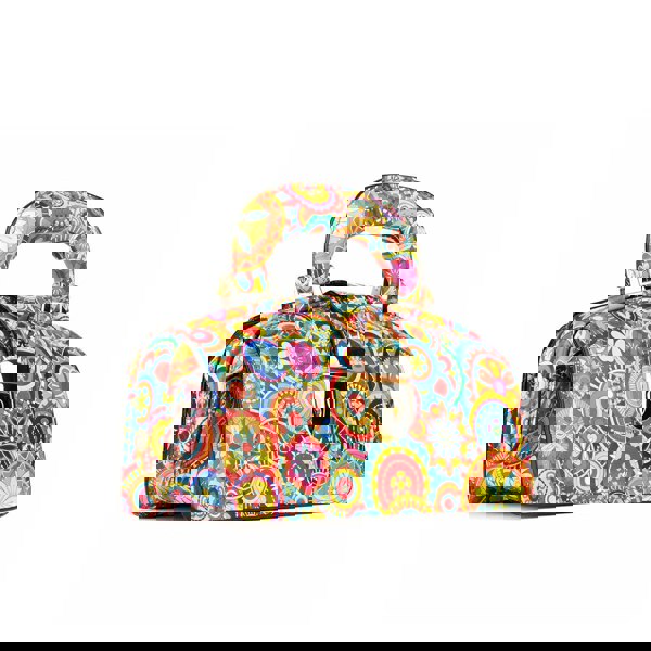 Embassy London Gazelle Mini - Signature Print - Women's mini bowling bag with handle and strap