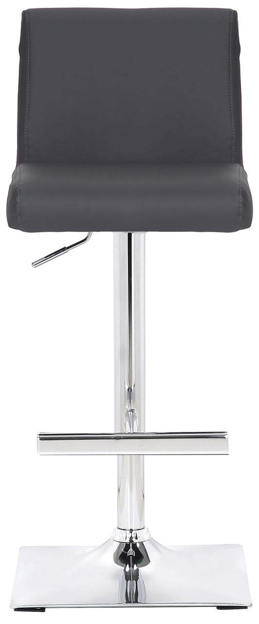 Lamboro Snella Breakfast Bar Stool, Chrome Footrest, Height Adjustable Swivel Gas Lift, Home Bar & Kitchen Barstool, Charcoal Grey
