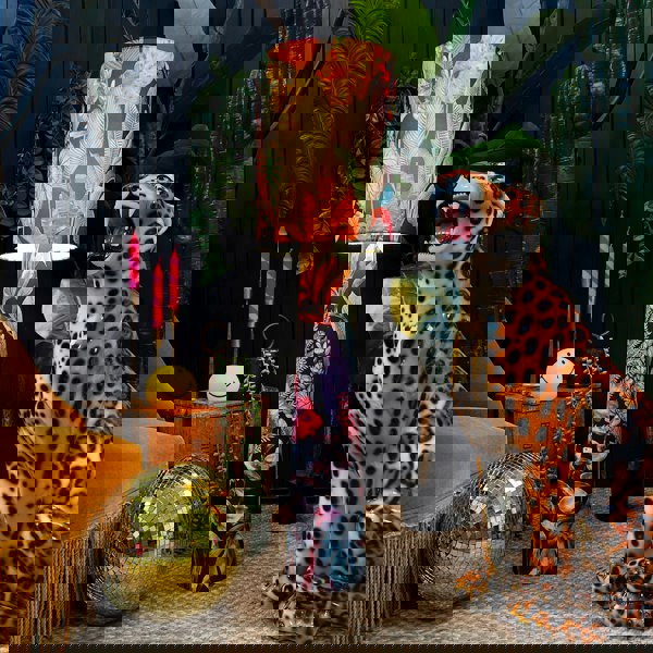 Love Frankie Handmade Velvet Portable Lamps in Acid Jungle