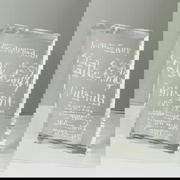 Personalised Memento Company Personalised Little Angel Crystal Token