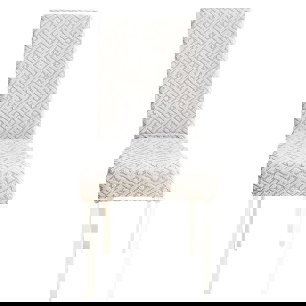 Anyseat Chair Cover Light Grey Puzzle Design with Anti-Dirt and Elastic Material for Dining Room Kitchen Wedding Hotel Banquet Restaurant