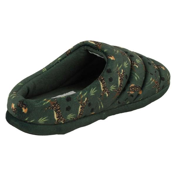 Clarks Childrens Clarks Print Detailed Mule Slippers Fluffy Slide