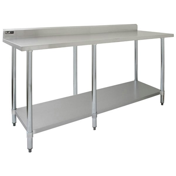 Kukoo Commercial Stainless Steel Catering Table - 7ft Wide