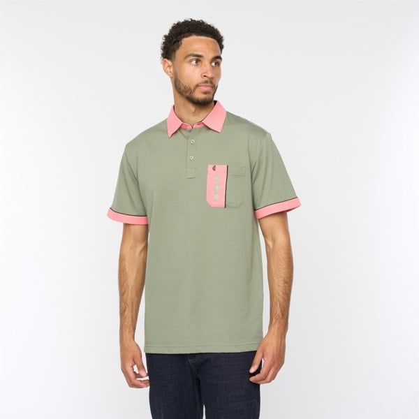 Gabicci G52X07 Mens Short Sleeve Plated Jersey Polo Shirt Gabicci Classic - SAGE