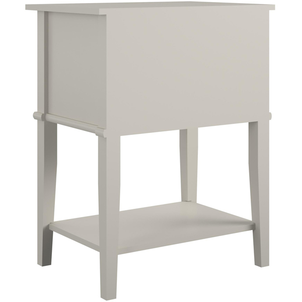 Dorel Home Franklin Accent Table with 2 Drawers Taupe