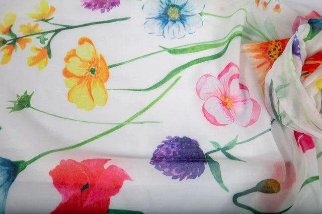 Art on Scarves Recycled Bottle Scarf - Wildflowers