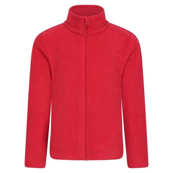 Mountain Warehouse Childrens/Kids Camber II Full Zip Fleece Jacket - Dark Red - 