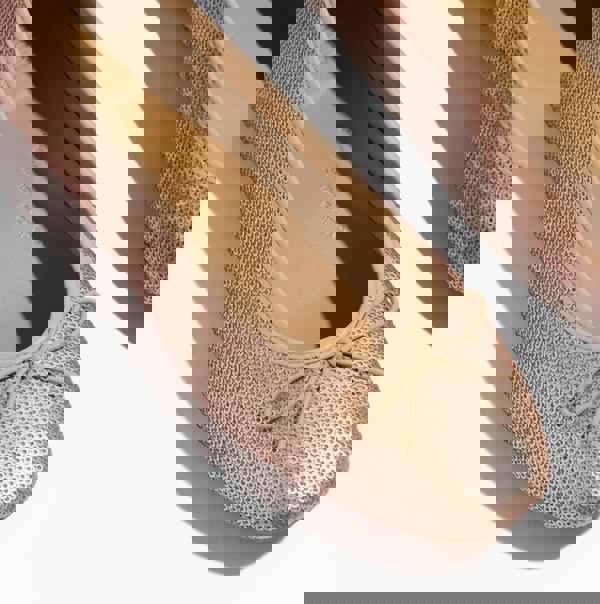 FitFlop DELICATO BOW SEQUIN BALLET Womens Ballet Classic Beige