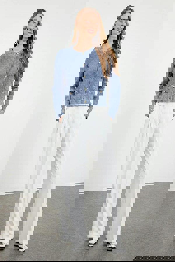 WOVCOR Knit Cardigan with Pocket Detail