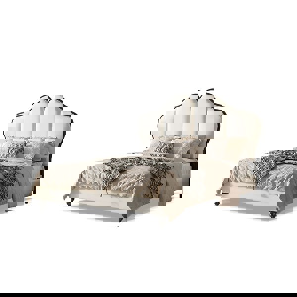 Tracy Cream King Size / Super King Size Bed, Cream-Weilai Concept-Weilai Concept