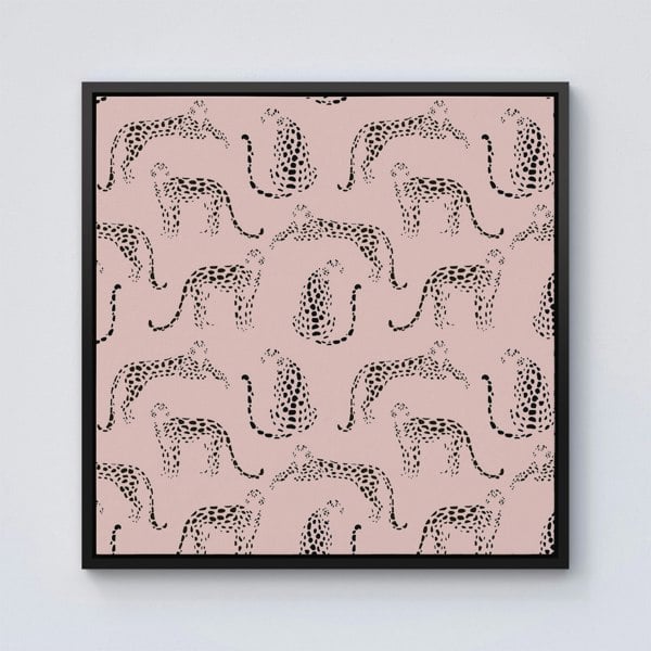 Warren Reed Abstract Leopard Pattern Framed Canvas