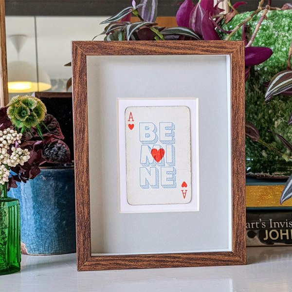 Hands & Hearts Be mine playing card print