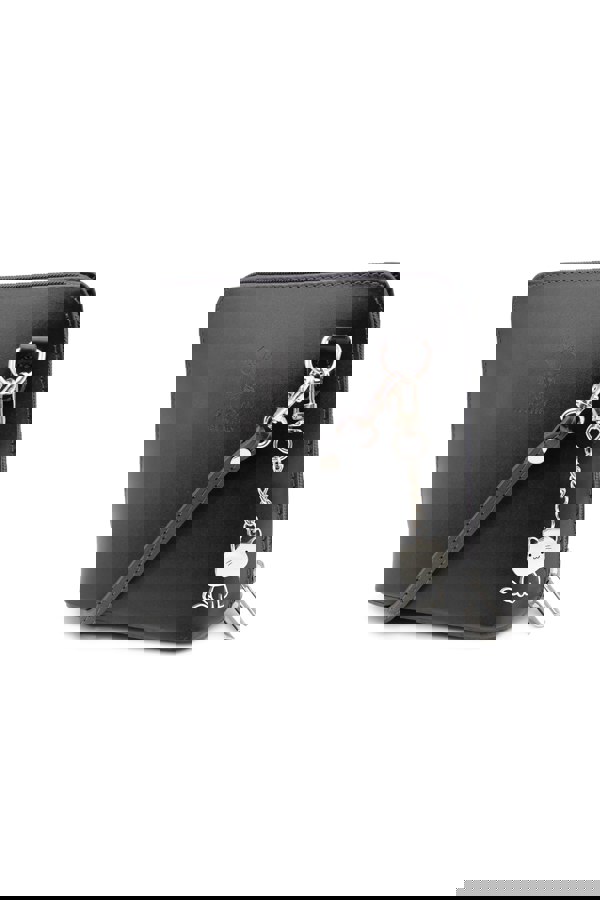 Kitise Small Italian Leather Handbag Crossbody Bag With Kitise Kitty Charm