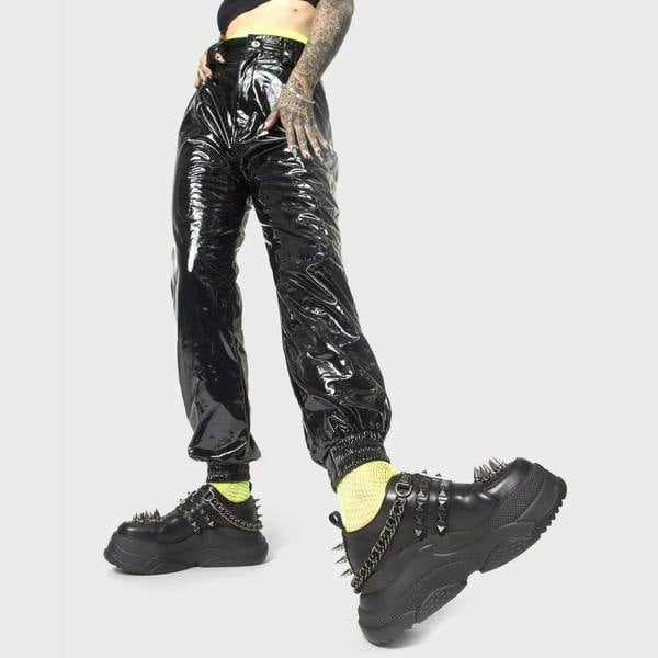 Lamoda Watch Out Chunky Platform Sneakers Black PU Women’s Trainers