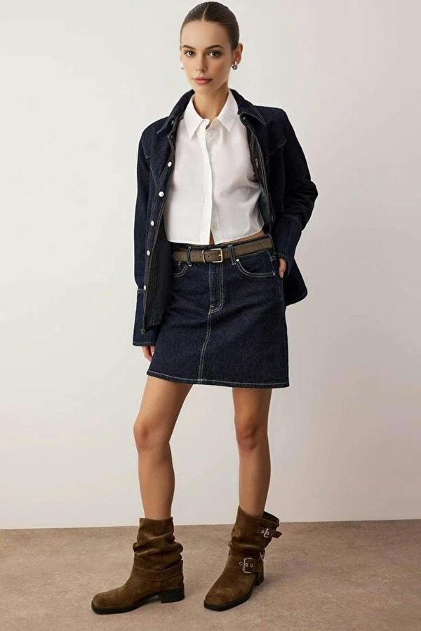 WOVCOR Mini Denim Skirt