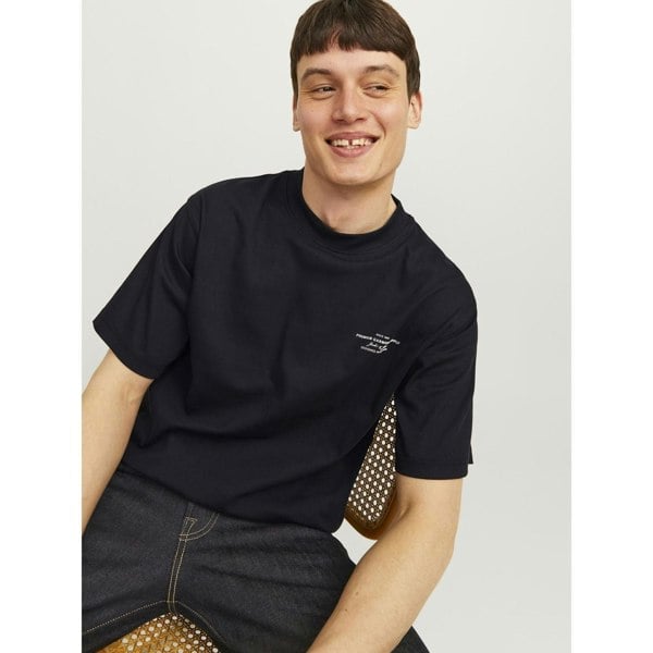 Jack & Jones Chad Branding Cotton Men's T-Shirt - Black