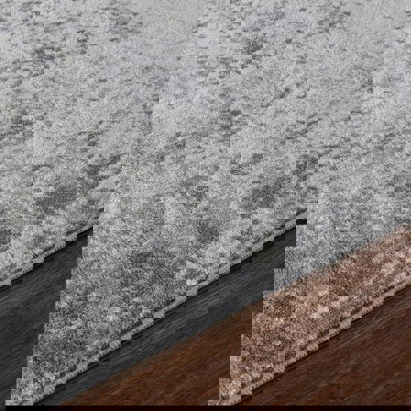 Livabliss Floransa-Abstract Charcoal Grey Off-White Modern Marble Rug