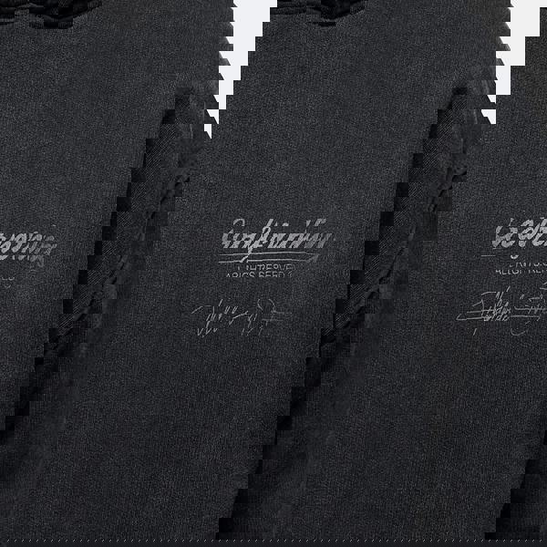 Good For Nothing Black Oversized Graphic Back Print Overhead Hoody - Black Image 3