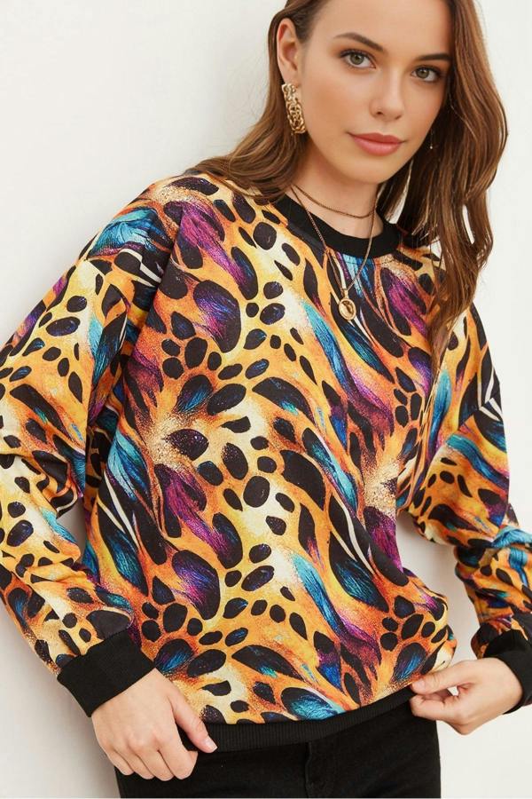 Hoxton Gal Basic Soft-Textured Oversized Sweatshirt
