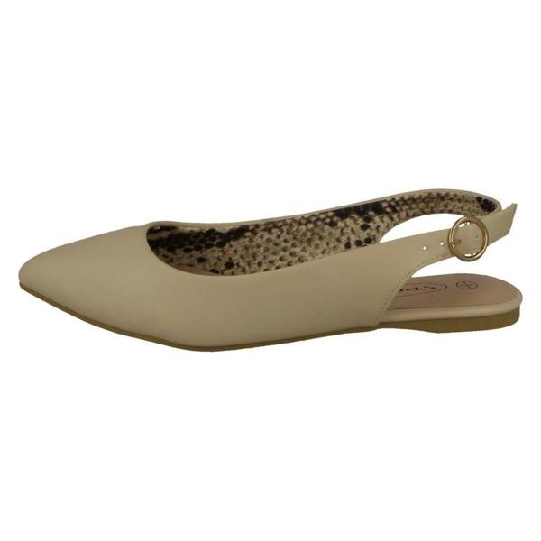 Spot On Ladies Spot On Flat Slingback Pointed Toe Shoes F80461