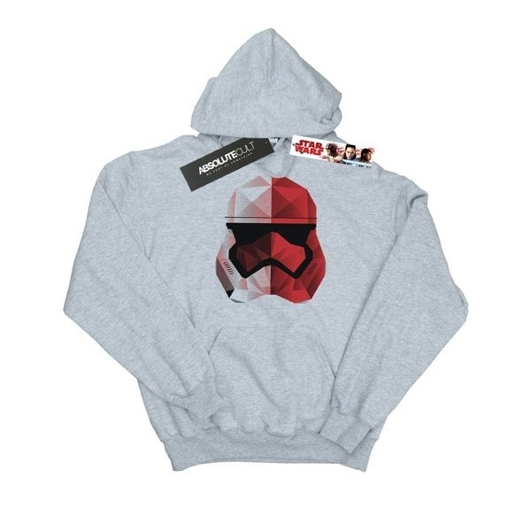 Star Wars: The Last Jedi Boys Stormtrooper Cubist Helmet Hoodie - Sports Grey