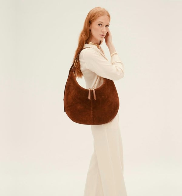 Apatchy London The Nora Tan Suede Bag