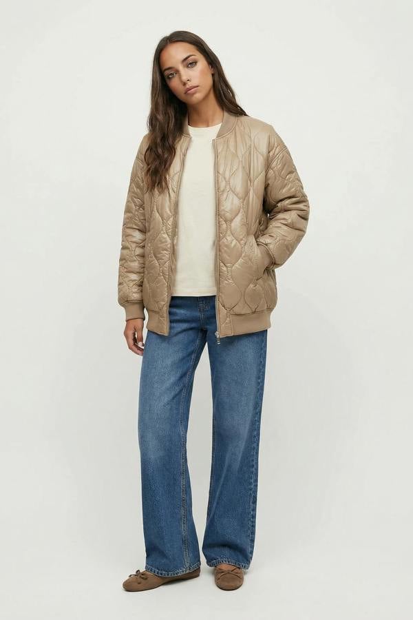 Urban Bliss Quilted Longline Bomber