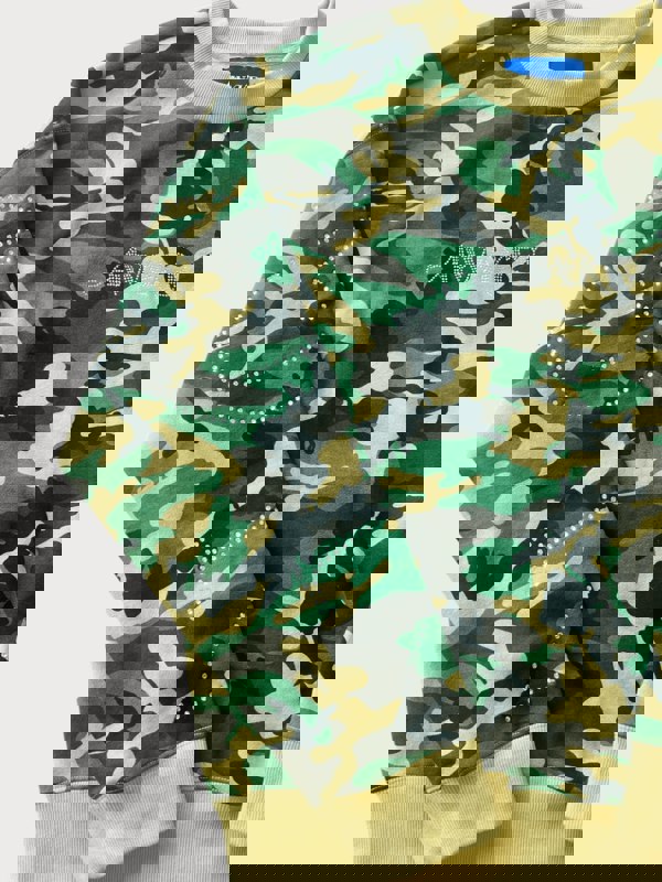 Awake NY Rhinestone Camo Sweatshirt Camo Green - Supplied FashionAwake