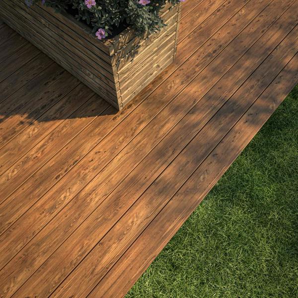 Cerland Lucio Wooden Deck Boards 240cm Pack of 5 Pressure Treated Decking Boards