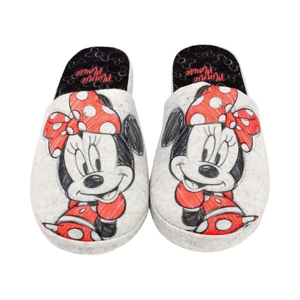 Disney Womens/Ladies Minnie Mouse Slippers - Grey