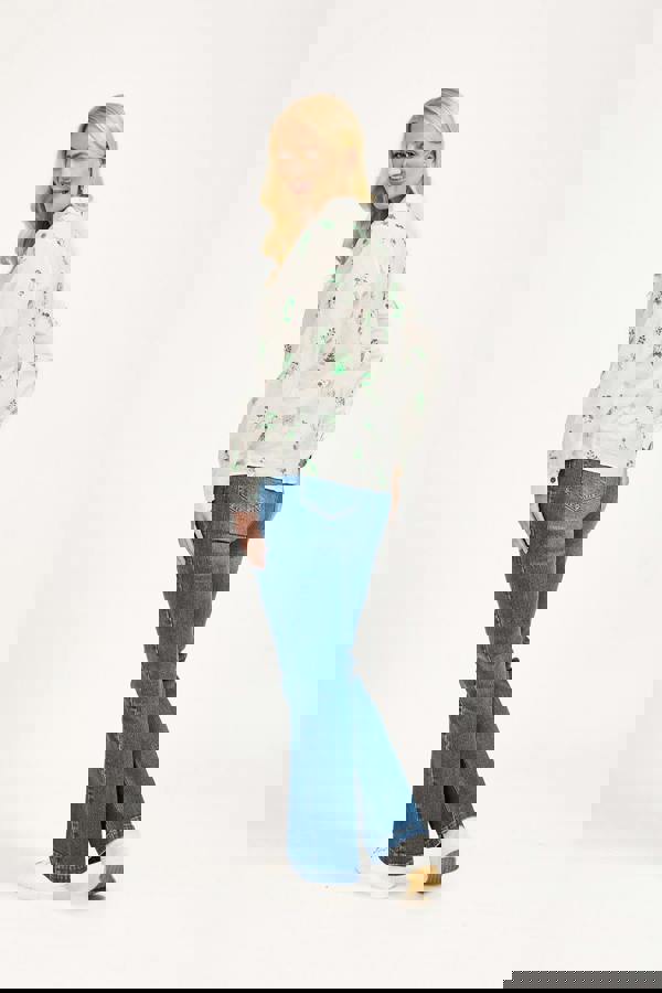 Embroidered Floral Cotton Shirt