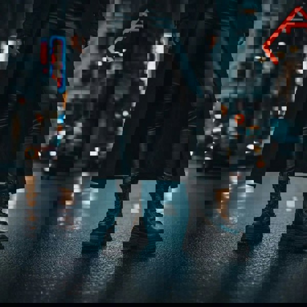 Buffalo FUSION LACE UP MID - Women’s Black Mid-Ankle Platform Boots