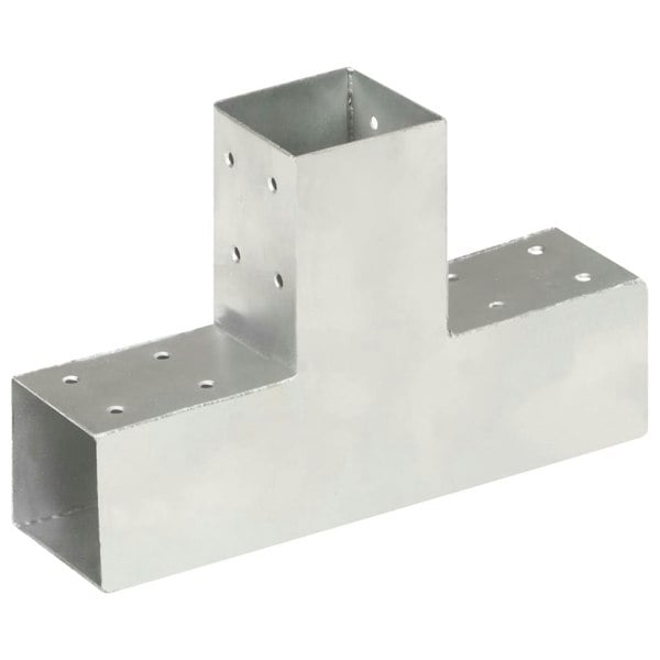 Berkfield Post Connector T Shape Galvanised Metal 71x71 mm