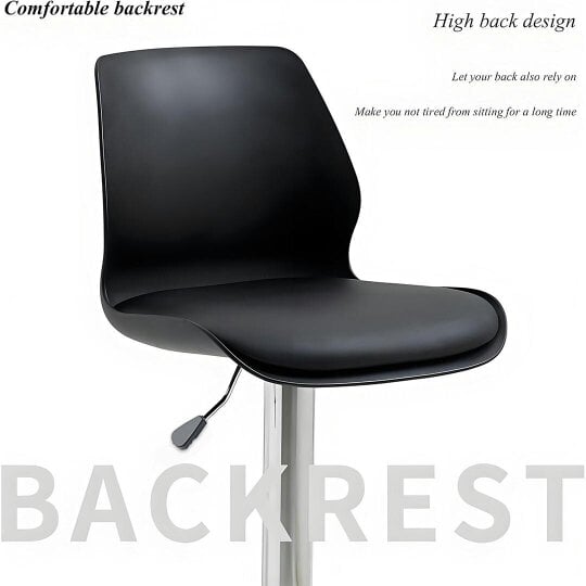 Havendro 2PCS Bar Stools Adjustable Breakfast Swivel Gas Lift Chair Kitchen Cafe Pub Tool