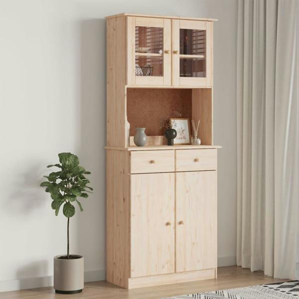Berkfield Highboard ALTA 77x35x188 cm Solid Wood Pine