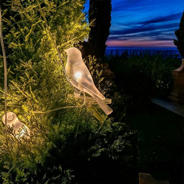 Leaper Solar-Powered Outdoor Bird Fairy Lights