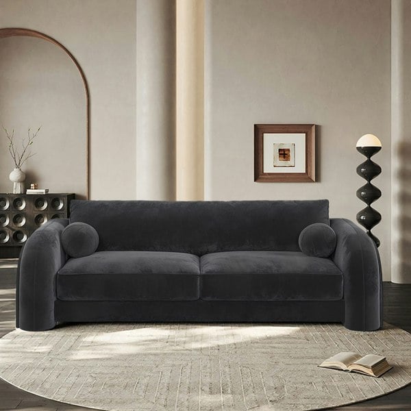 Rit Concept Afolabi Curved Two Seater Sofa, Velvet