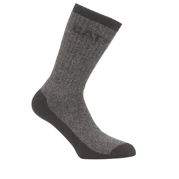 Caterpillar Thermal Mens Work Socks (Pack Of 2) - Black