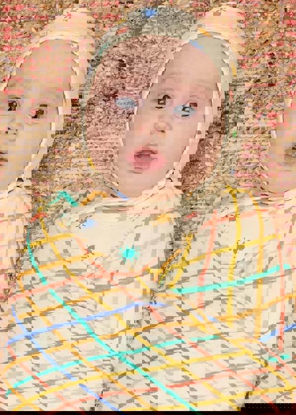 The Bonnie Mob Ditto - Rainbow Check Large Muslin Swaddle Blanket