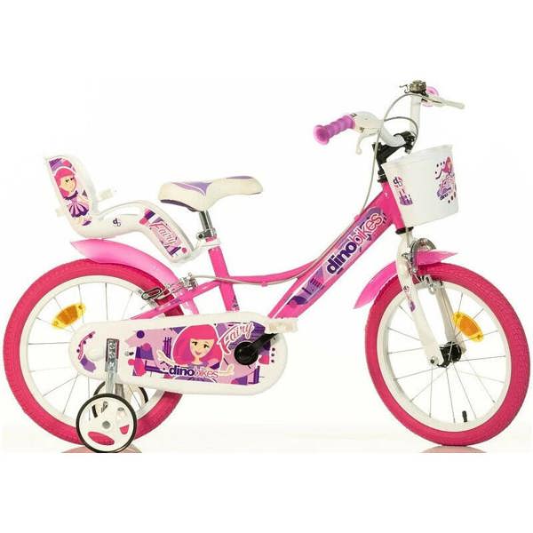 Dino Bikes Dino Fairy 16" Kids Bike - Pink